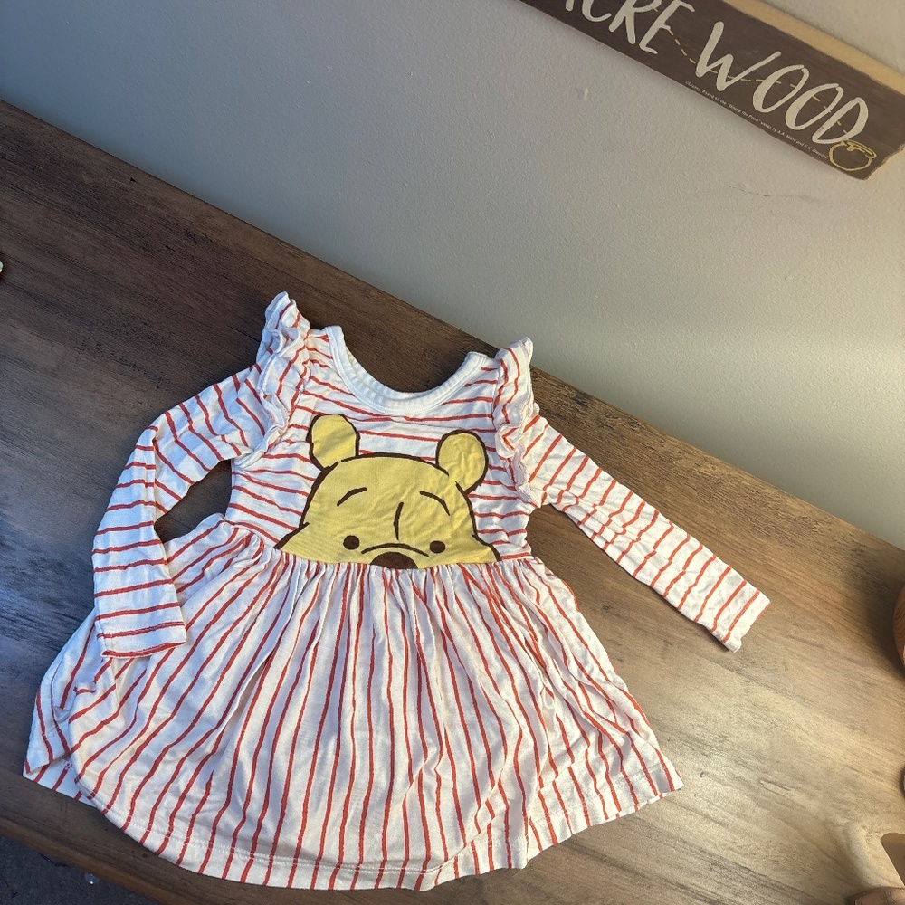 Little sleepies Disney Pooh twirl bodysuit dress 3-6 months